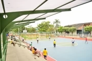 El renovado polideportivo Los Guarataros en Arauca, puesto al servicio de la comunidad del municipio.